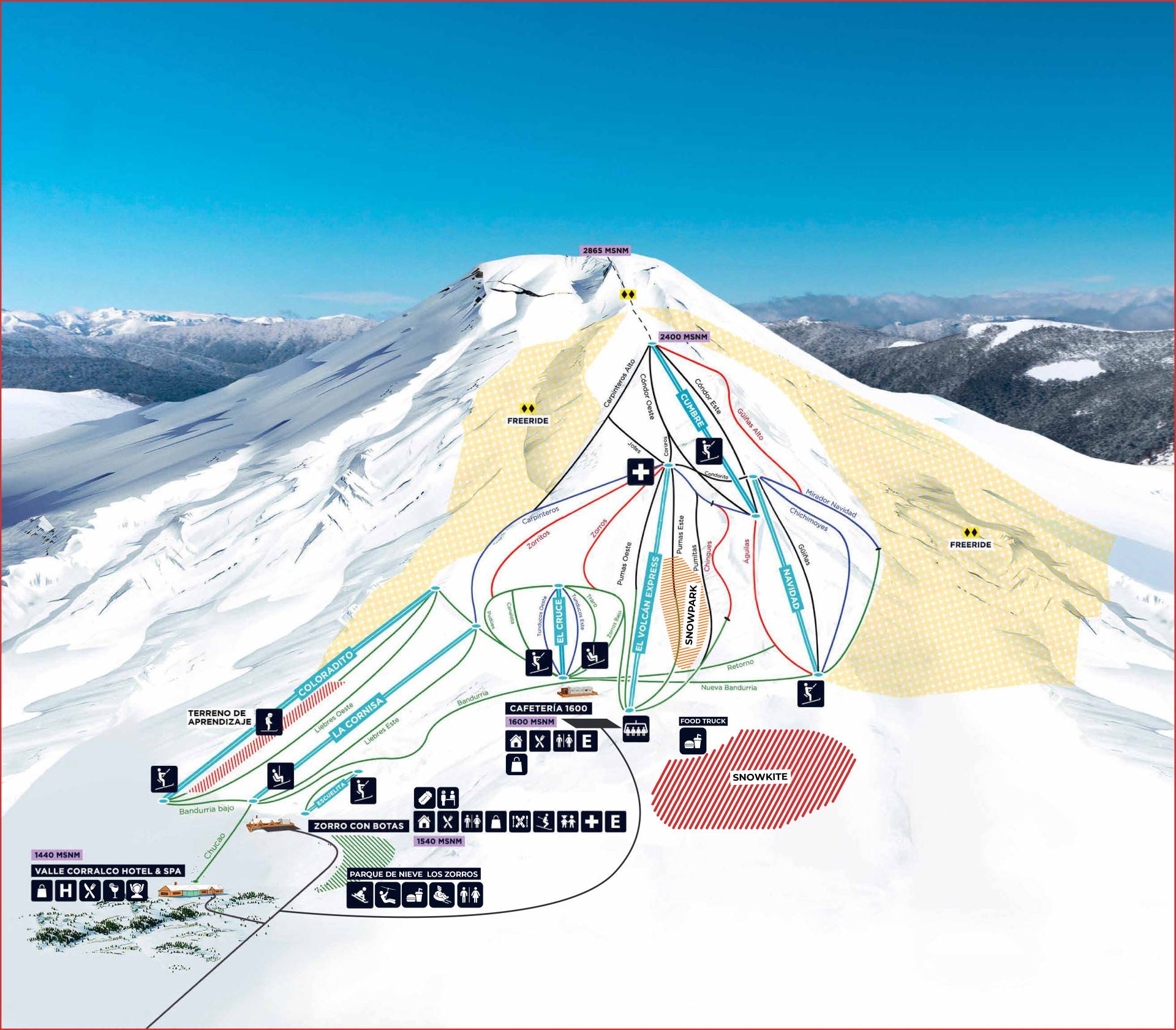 Corralco trail map thumbnail