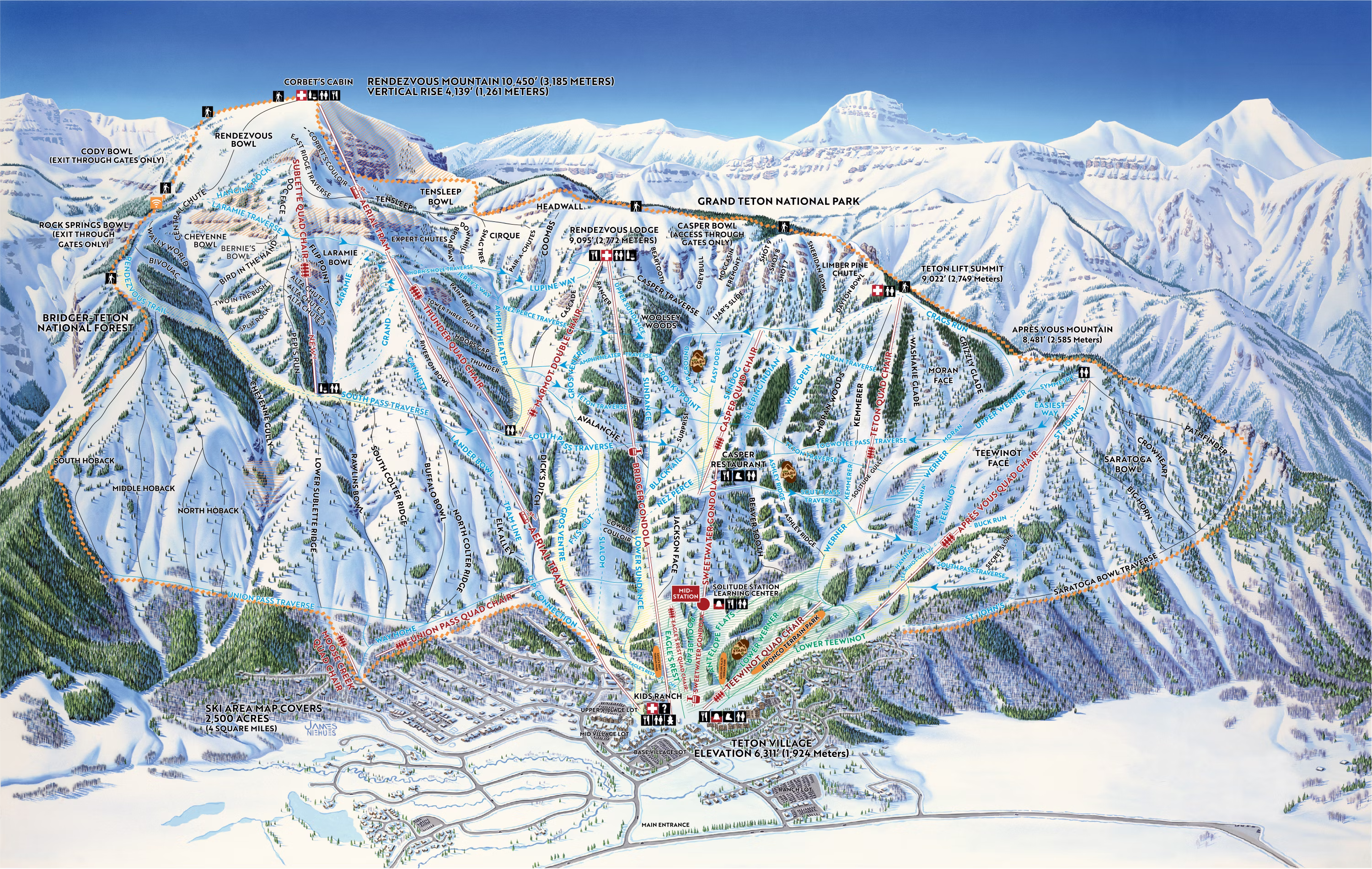 Jackson Hole Mountain Resort trail map thumbnail