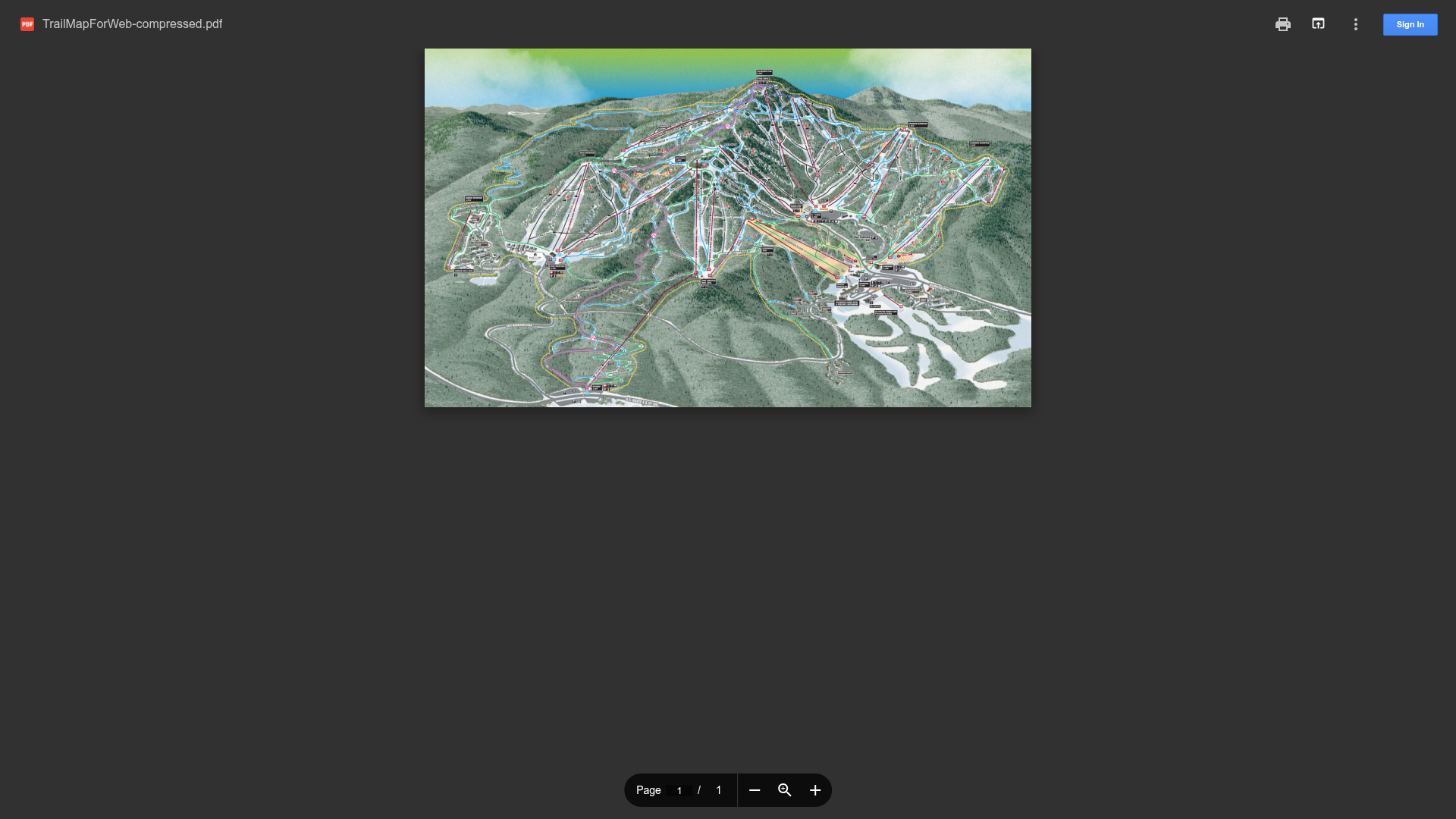 Killington Resort trail map thumbnail