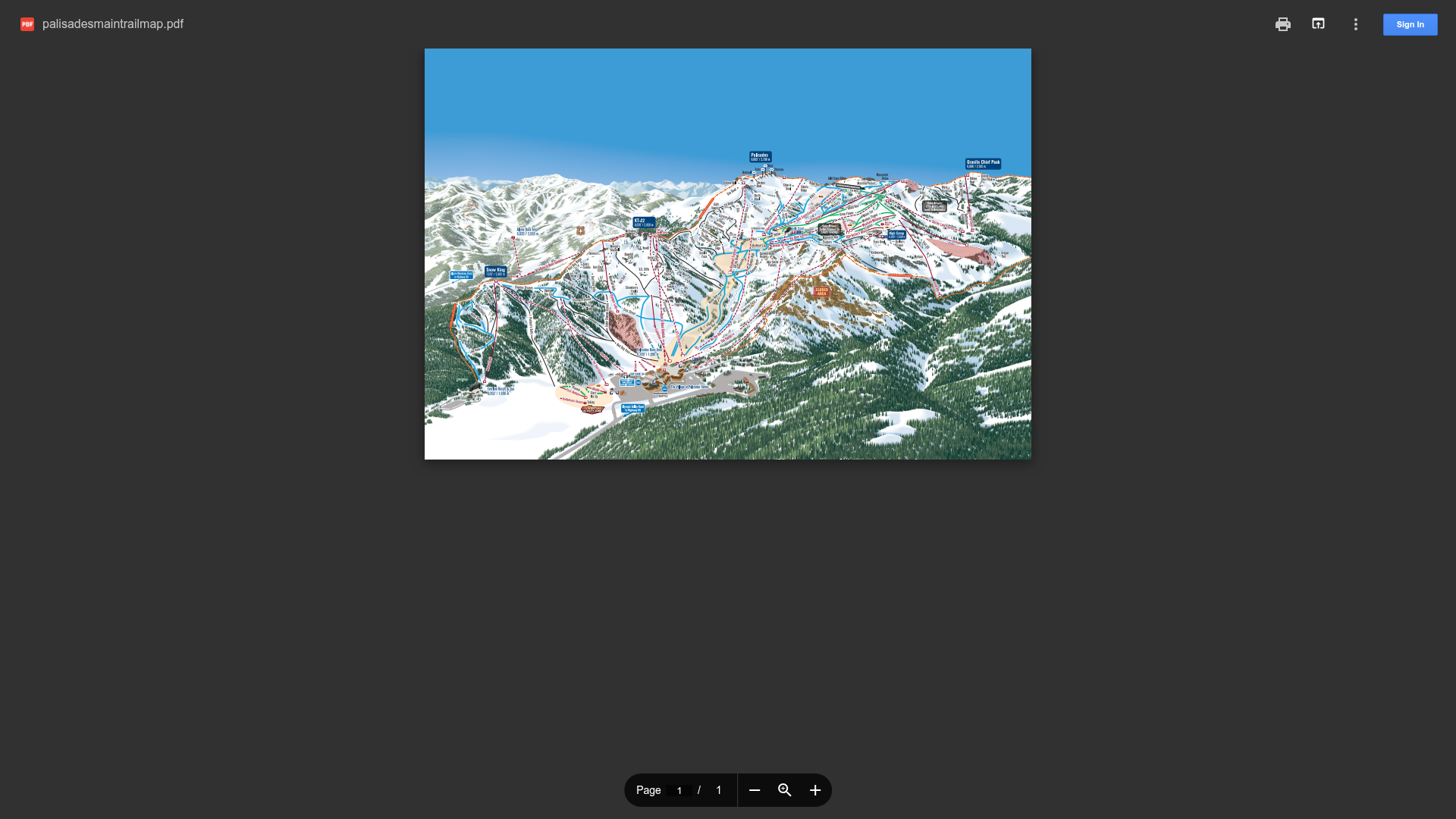 Palisades Tahoe trail map thumbnail