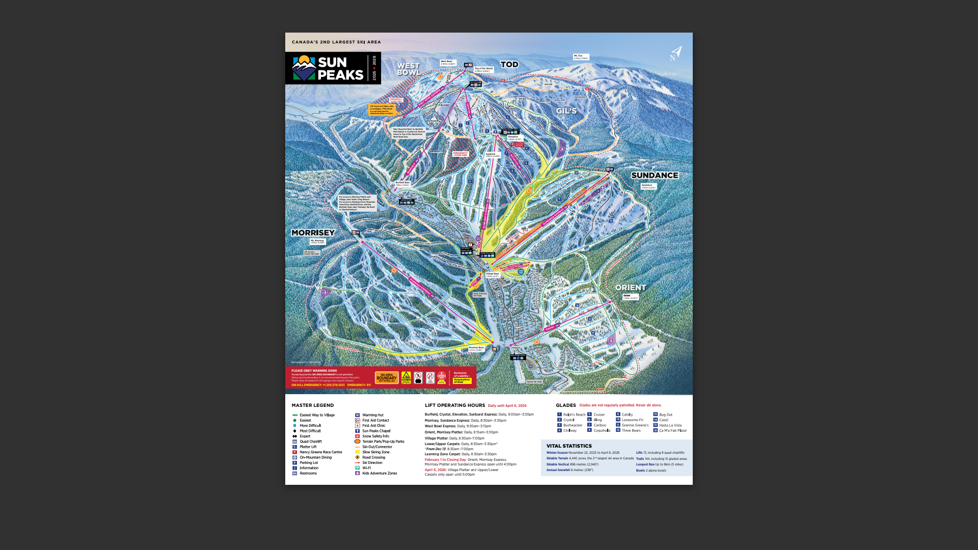 Sun Peaks Resort trail map thumbnail