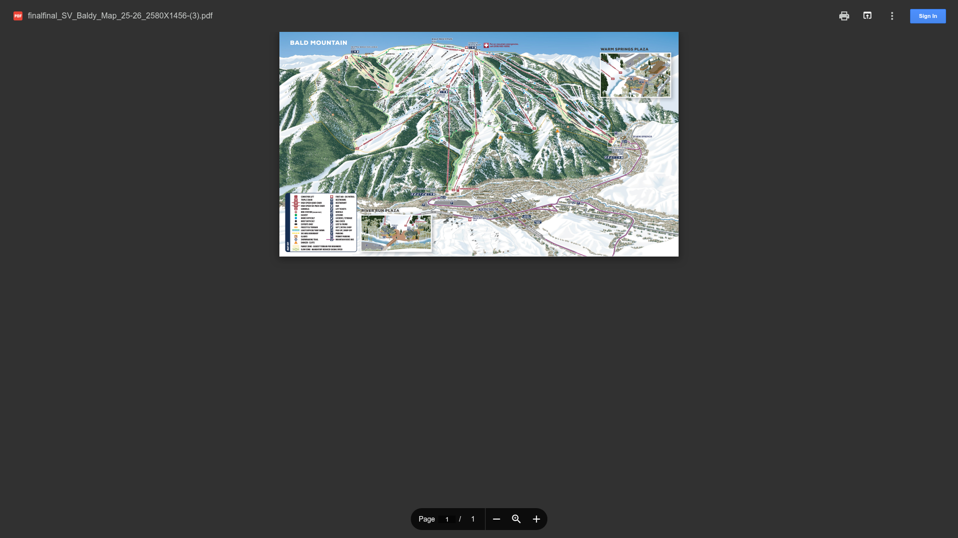 Sun Valley Resort trail map thumbnail